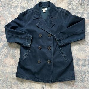 Vintage Crossroads canvas peacoat in navy. Womens small.